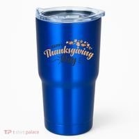 Happy Thanksgiving Day Turkey Usa Family Gift Tumbler thumb 0