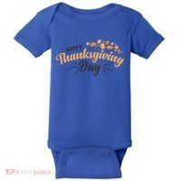 Happy Thanksgiving Day Turkey Usa Family Gift Baby Bodysuit thumb 0