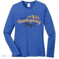 Happy Thanksgiving Day Turkey Usa Family Gift Women's Long Sleeve Shirt thumb 0