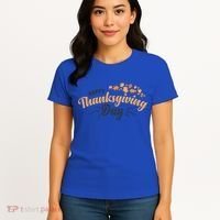 Happy Thanksgiving Day Turkey Usa Family Gift Women's T-Shirt thumb 4
