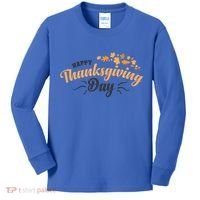Happy Thanksgiving Day Turkey Usa Family Gift Kids Long Sleeve Shirt thumb 0