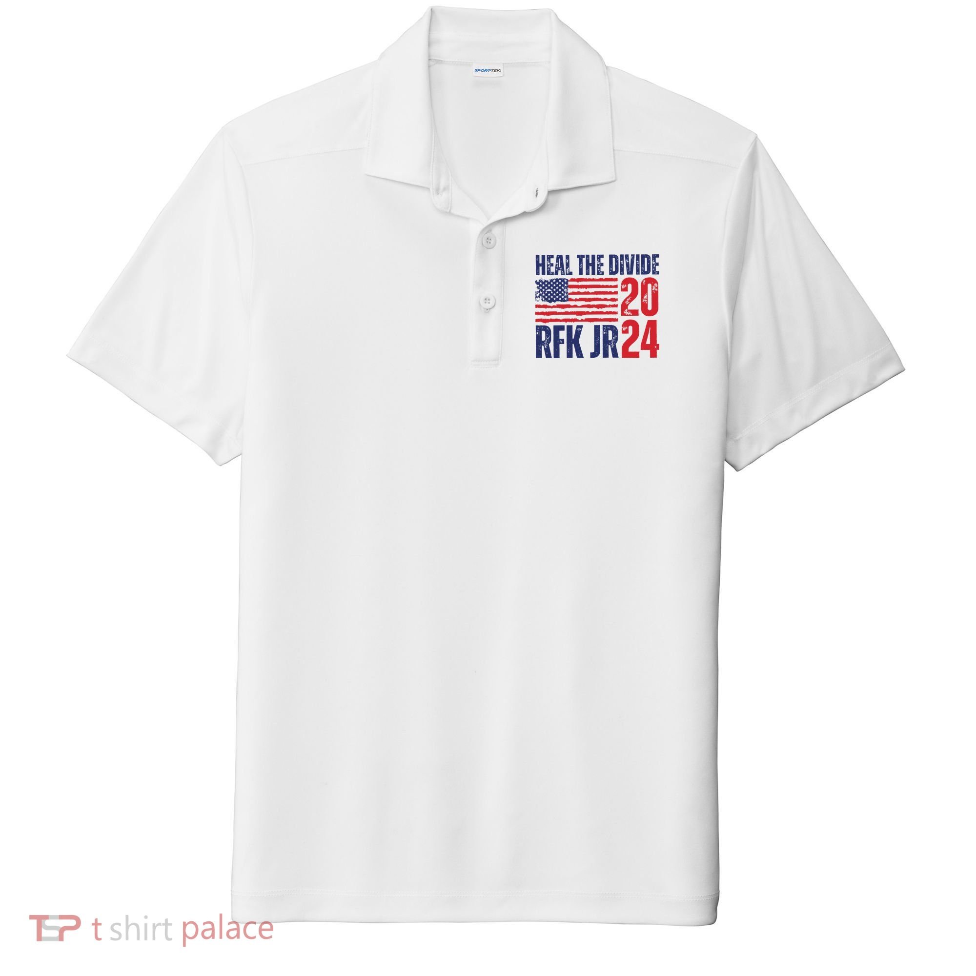 Heal The Divided Jfk Jr 2024 Sport-Tek Posi-UV Pro Polo