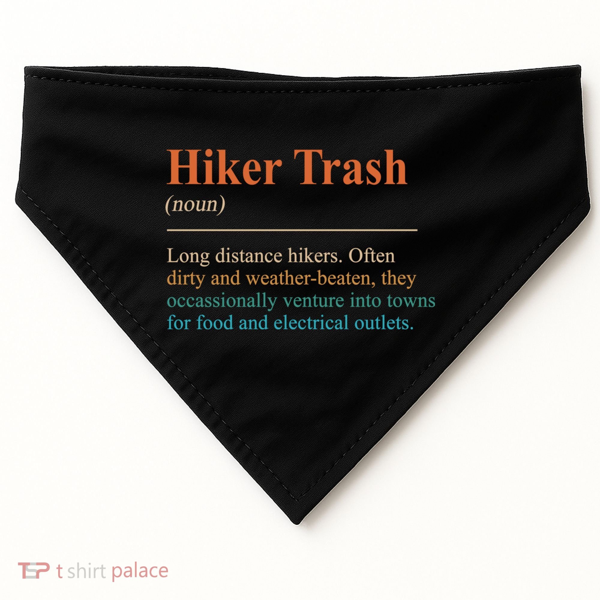 Hiker Trash Definition Funny Hiking Lover Hiking Trail USA-Made Doggie Bandana