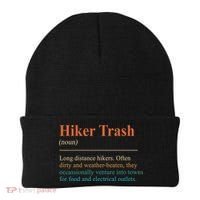 Hiker Trash Definition Funny Hiking Lover Hiking Trail Beanie thumb 0