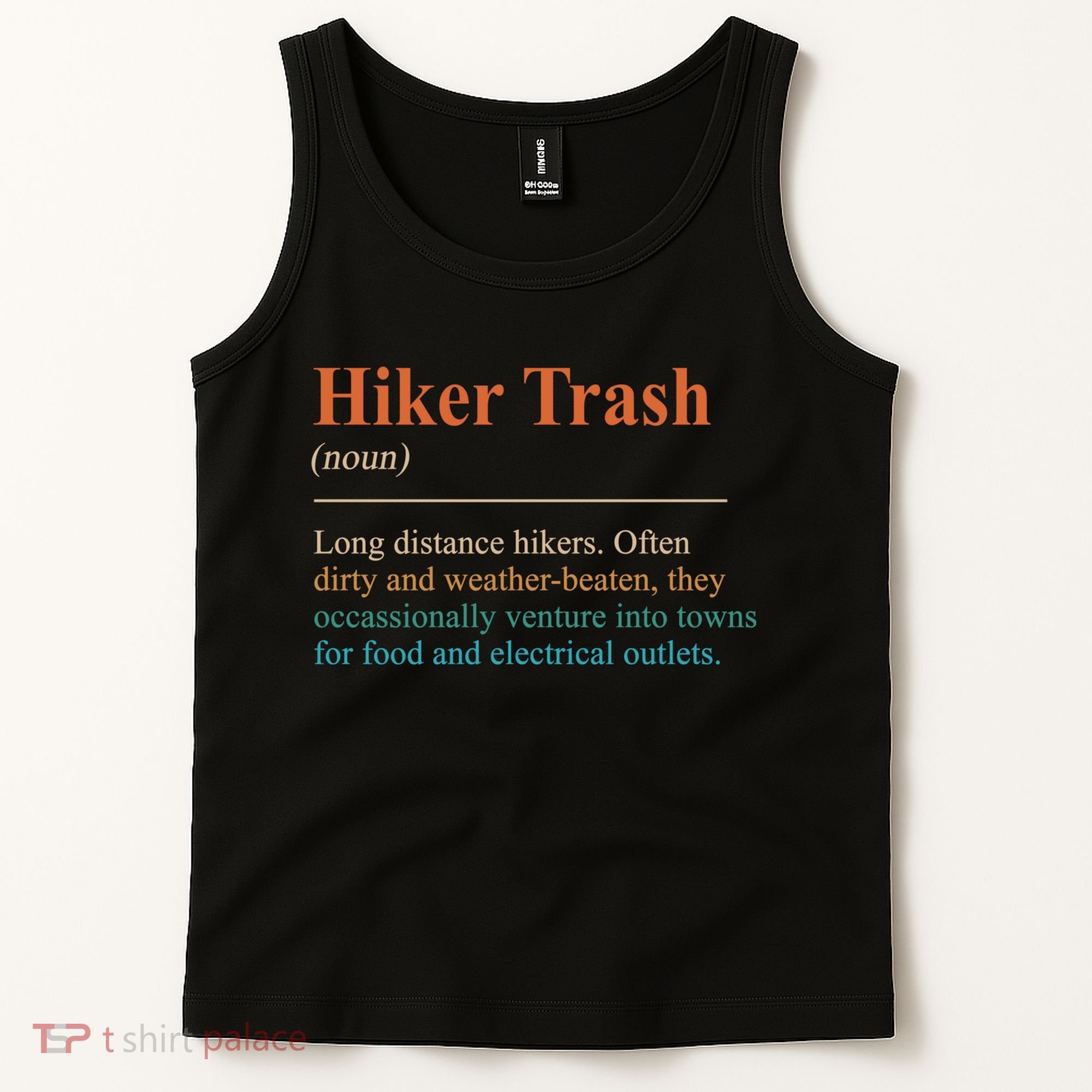 Hiker Trash Definition Funny Hiking Lover Hiking Trail Tank Top