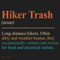 Hiker Trash Definition Funny Hiking Lover Hiking Trail Golf Towel thumb 3
