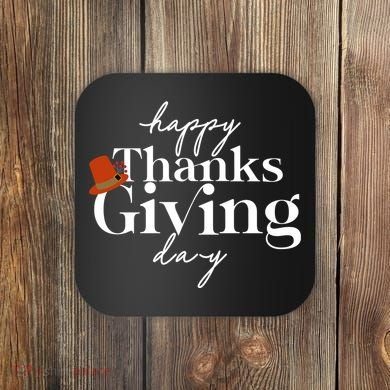 Happy Thanksgiving Day Coaster