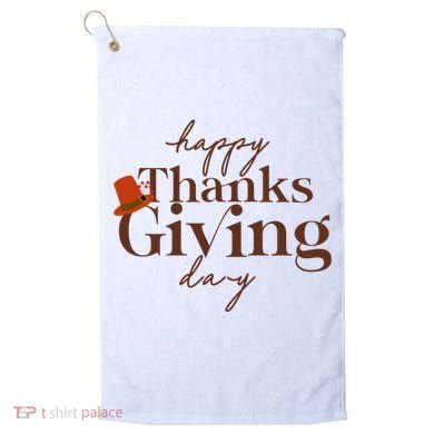 Happy Thanksgiving Day Golf Towel