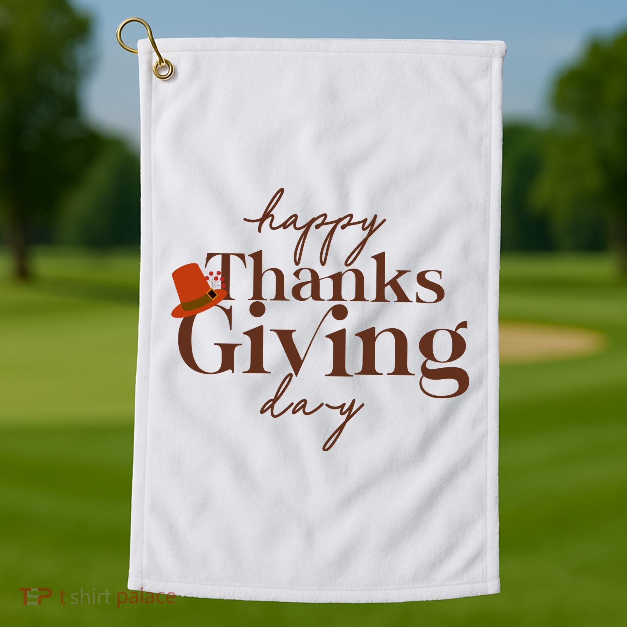 Happy Thanksgiving Day Golf Towel
