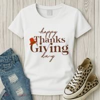 Happy Thanksgiving Day Women's T-Shirt thumb 3