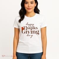 Happy Thanksgiving Day Women's T-Shirt thumb 4
