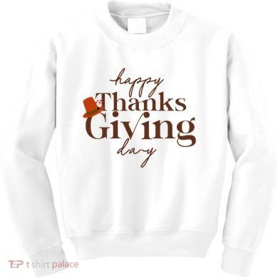 Happy Thanksgiving Day Kids Sweatshirt