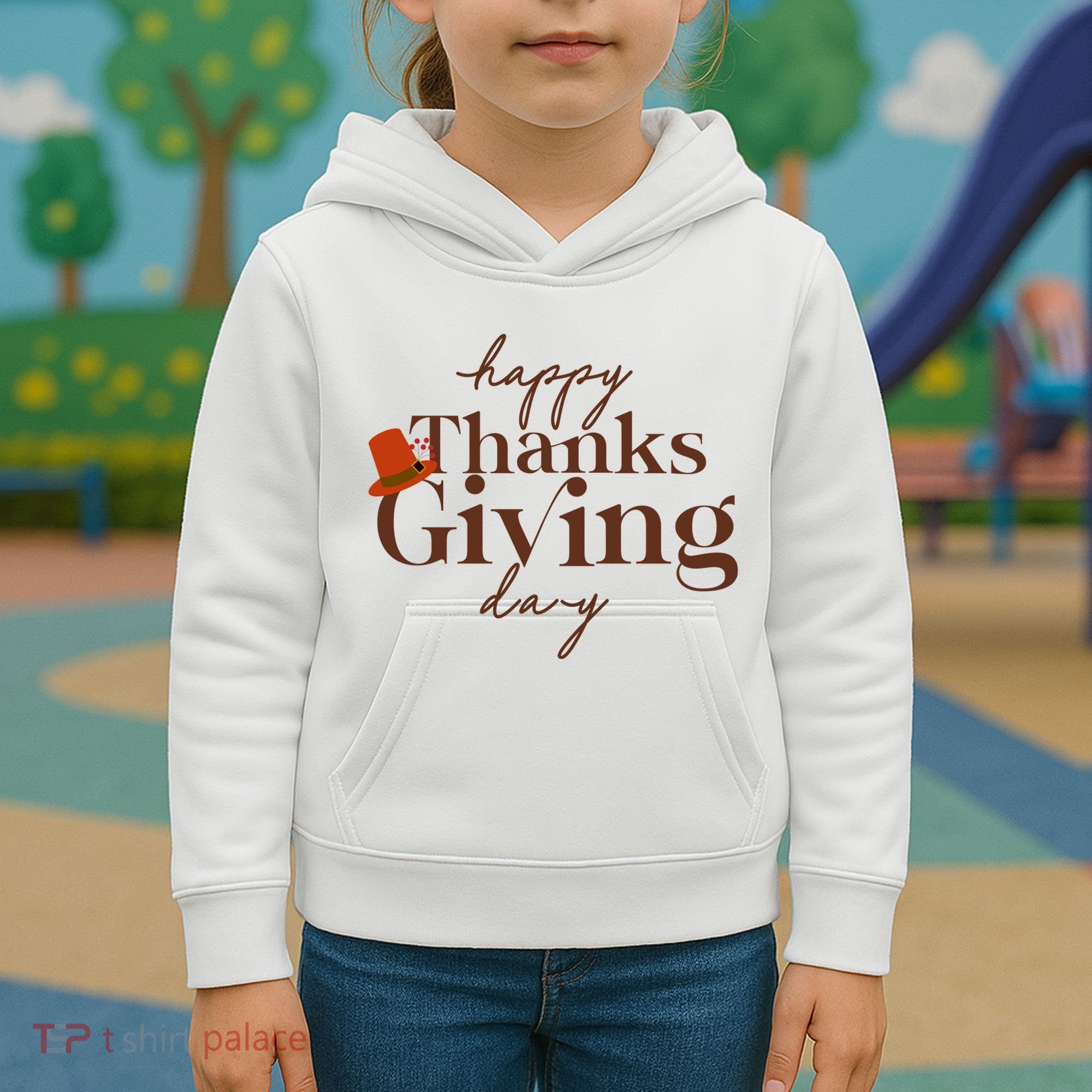 Happy Thanksgiving Day Kids Hoodie