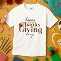 Happy Thanksgiving Day Kids T-Shirt thumb 3