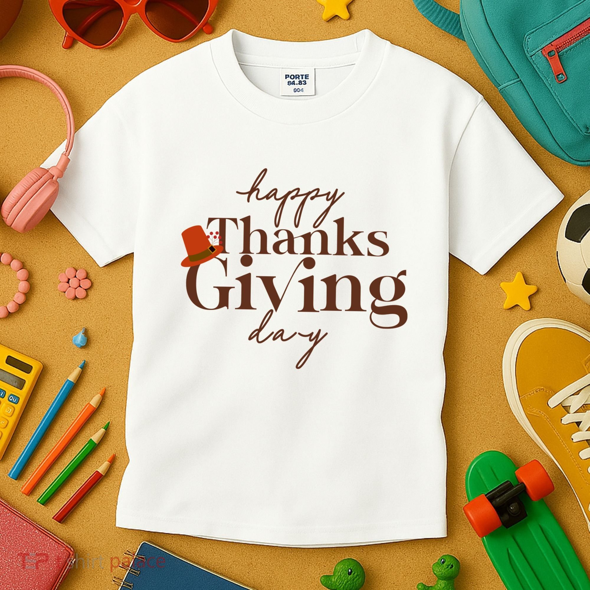 Happy Thanksgiving Day Kids T-Shirt