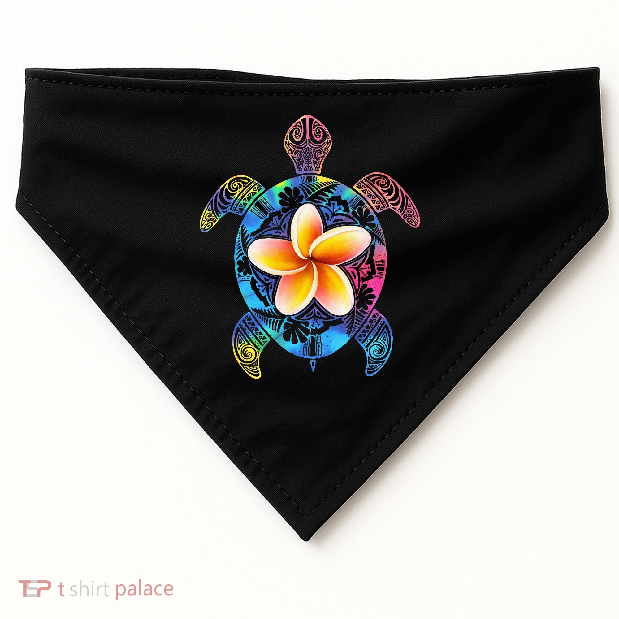 Hawaiian Tie Dye Sea Turtle Hawaii USA-Made Doggie Bandana