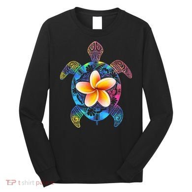 Hawaiian Tie Dye Sea Turtle Hawaii Long Sleeve Shirt