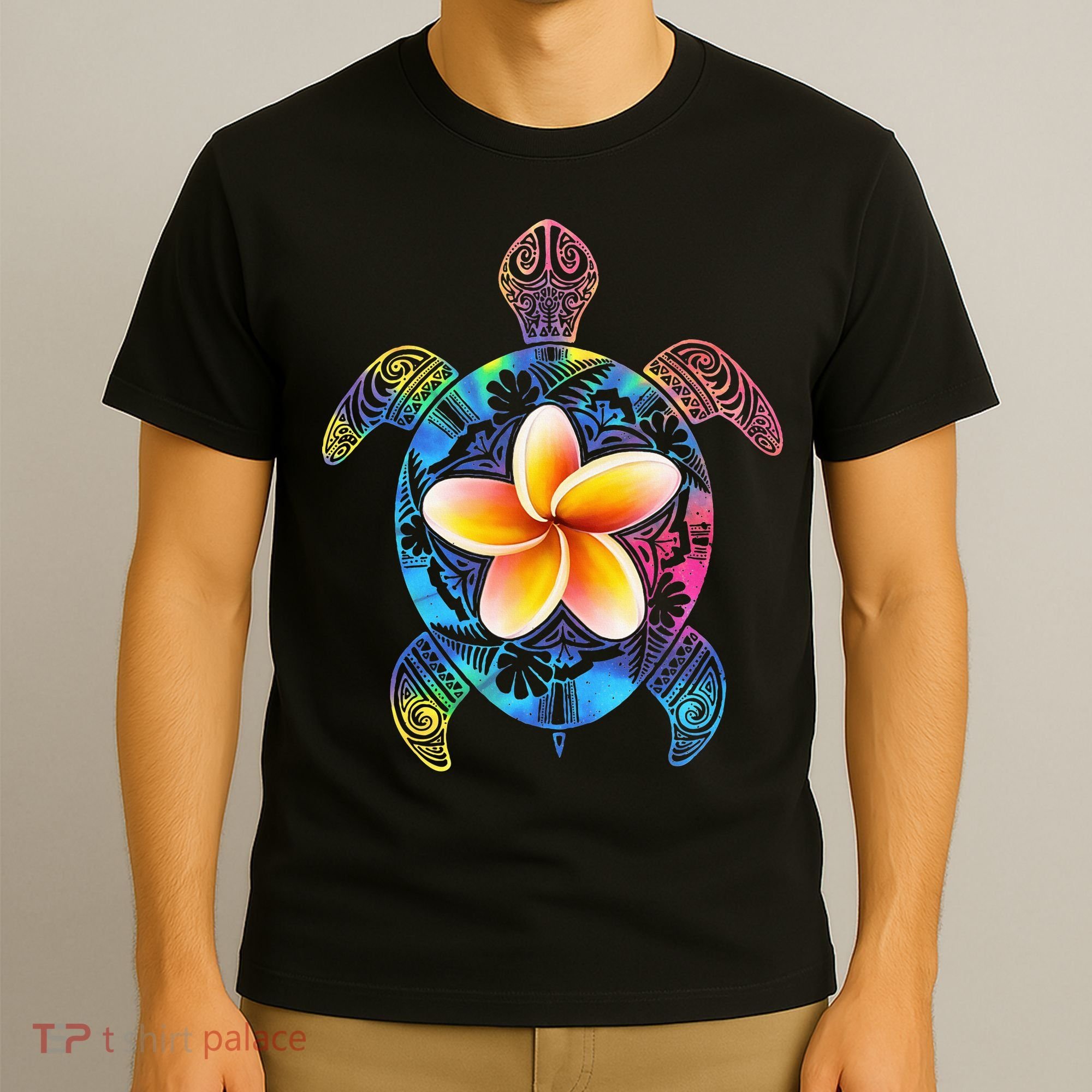 Hawaiian Tie Dye Sea Turtle Hawaii T-Shirt