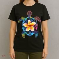 Hawaiian Tie Dye Sea Turtle Hawaii T-Shirt thumb 4