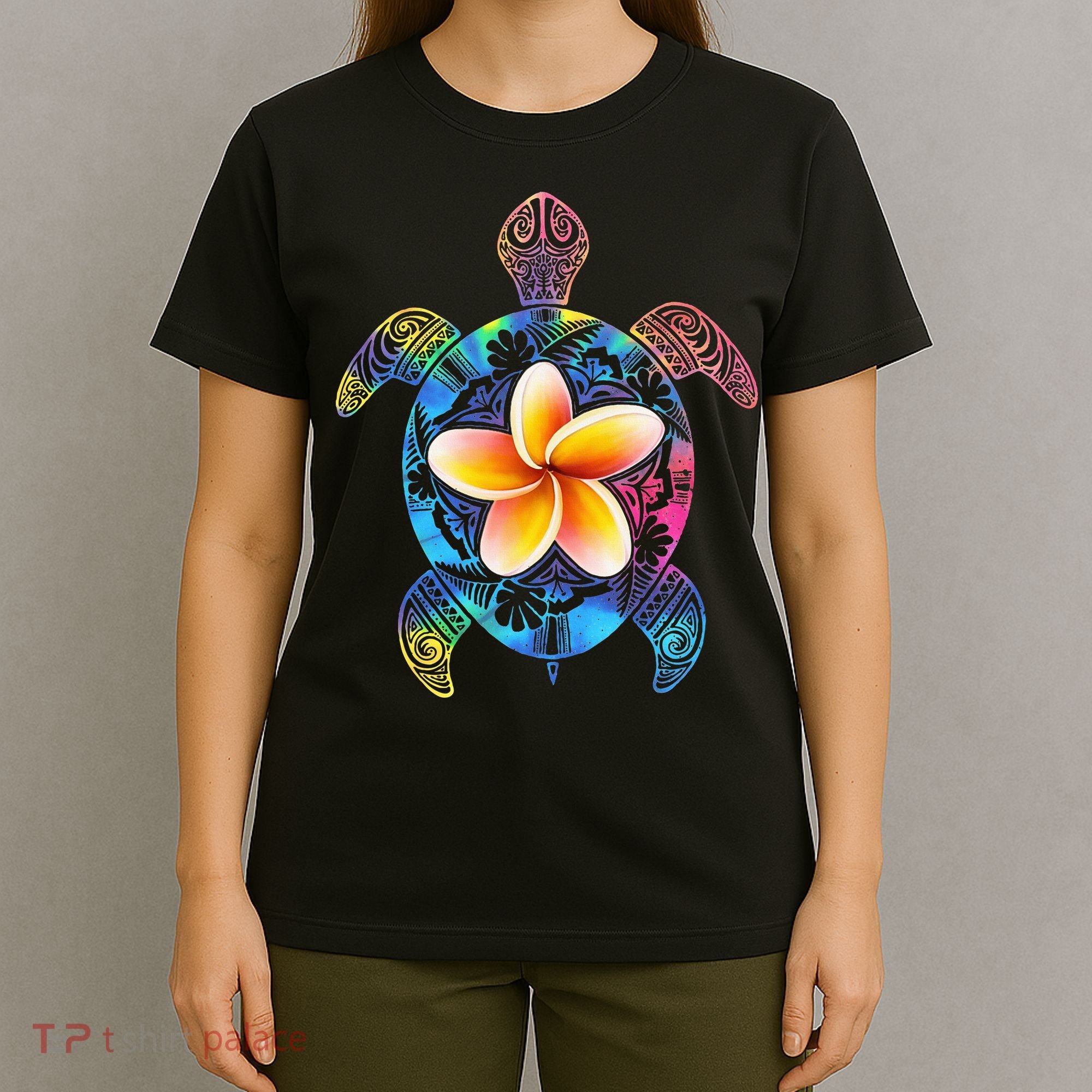 Hawaiian Tie Dye Sea Turtle Hawaii T-Shirt