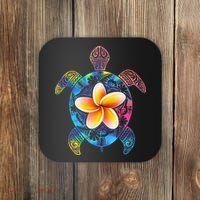 Hawaiian Tie Dye Sea Turtle Hawaii Coaster thumb 0