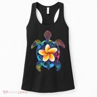 Hawaiian Tie Dye Sea Turtle Hawaii Women's Tank Top thumb 0