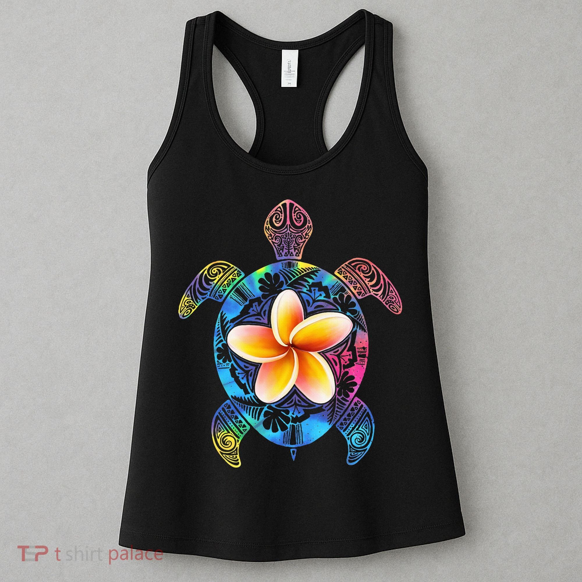 Hawaiian Tie Dye Sea Turtle Hawaii Women's Tank Top