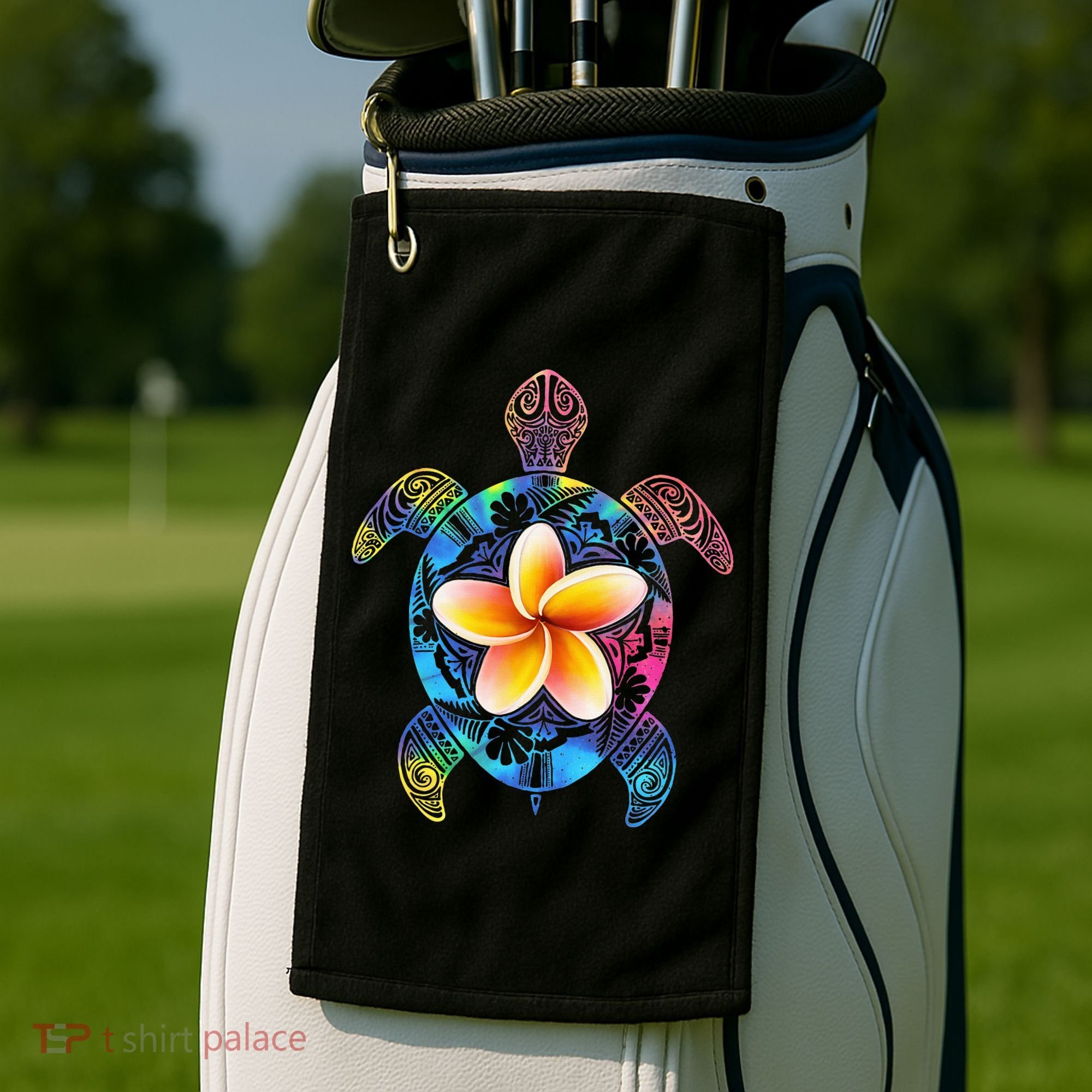 Hawaiian Tie Dye Sea Turtle Hawaii Golf Towel
