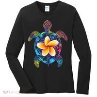 Hawaiian Tie Dye Sea Turtle Hawaii Women's Long Sleeve Shirt thumb 0