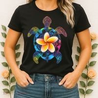 Hawaiian Tie Dye Sea Turtle Hawaii Women's T-Shirt thumb 2