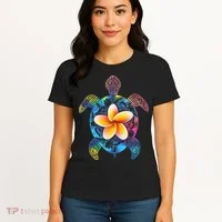Hawaiian Tie Dye Sea Turtle Hawaii Women's T-Shirt thumb 4
