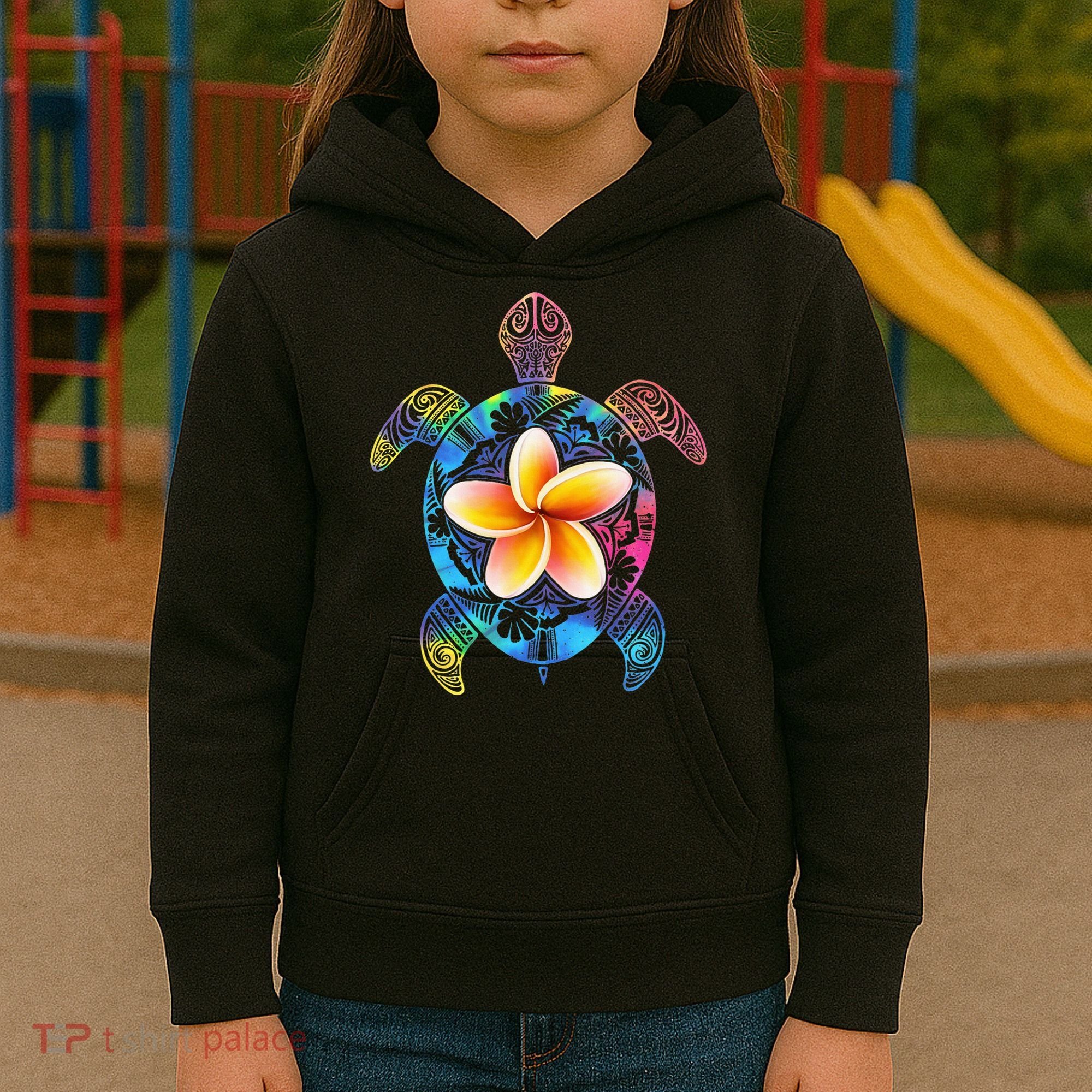 Hawaiian Tie Dye Sea Turtle Hawaii Kids Hoodie
