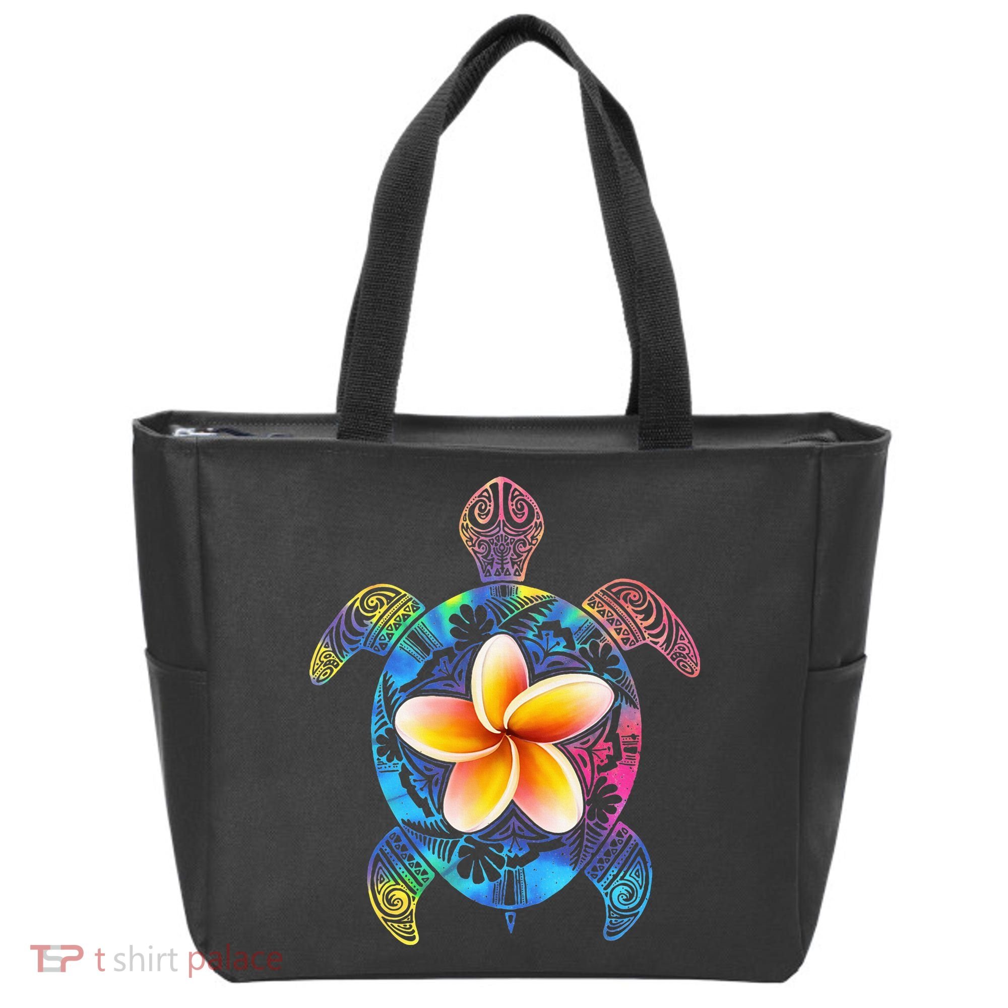 Hawaiian Tie Dye Sea Turtle Hawaii Tote Bag