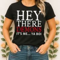 Hey There Demons It's Me Ya Boy Funny Women's T-Shirt thumb 2