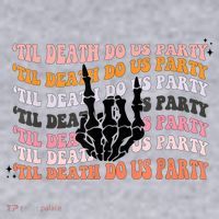 Halloween Til Death Do Us Party Bachelorette Matching Women's Sweatshirt thumb 2