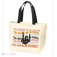 Halloween Til Death Do Us Party Bachelorette Matching Tote Bag thumb 3