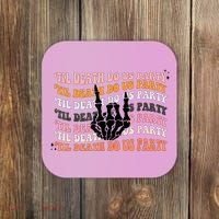 Halloween Til Death Do Us Party Bachelorette Matching Coaster thumb 0