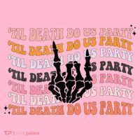 Halloween Til Death Do Us Party Bachelorette Matching Coaster thumb 2