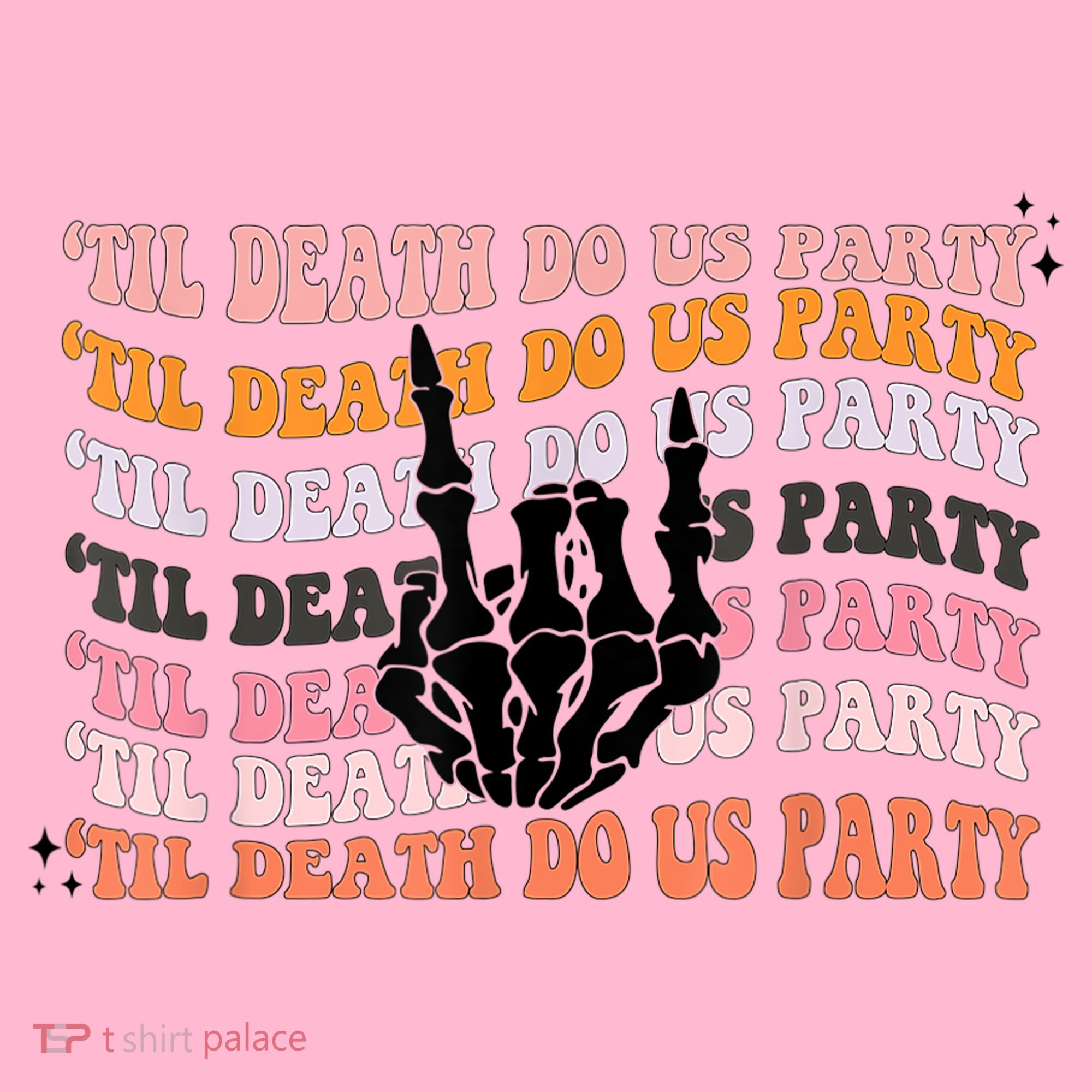 Halloween Til Death Do Us Party Bachelorette Matching Coaster