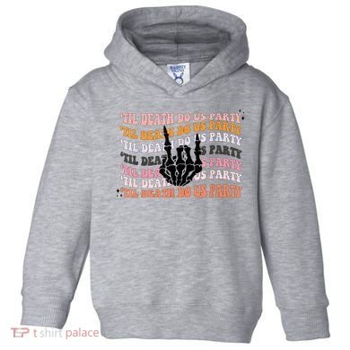 Halloween Til Death Do Us Party Bachelorette Matching Toddler Hoodie