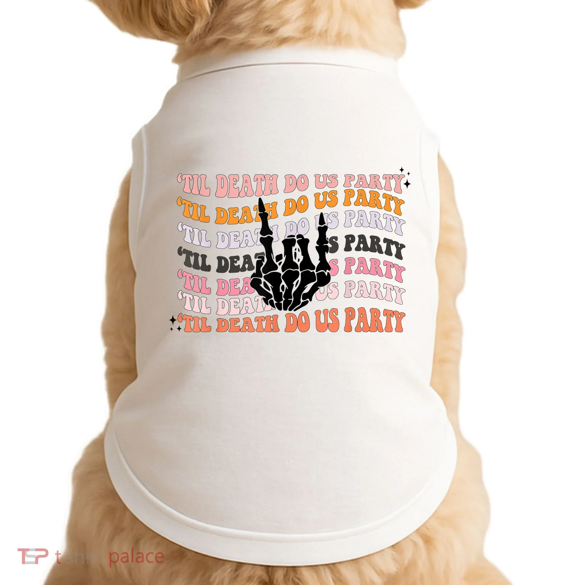Halloween Til Death Do Us Party Bachelorette Matching Doggie Tank