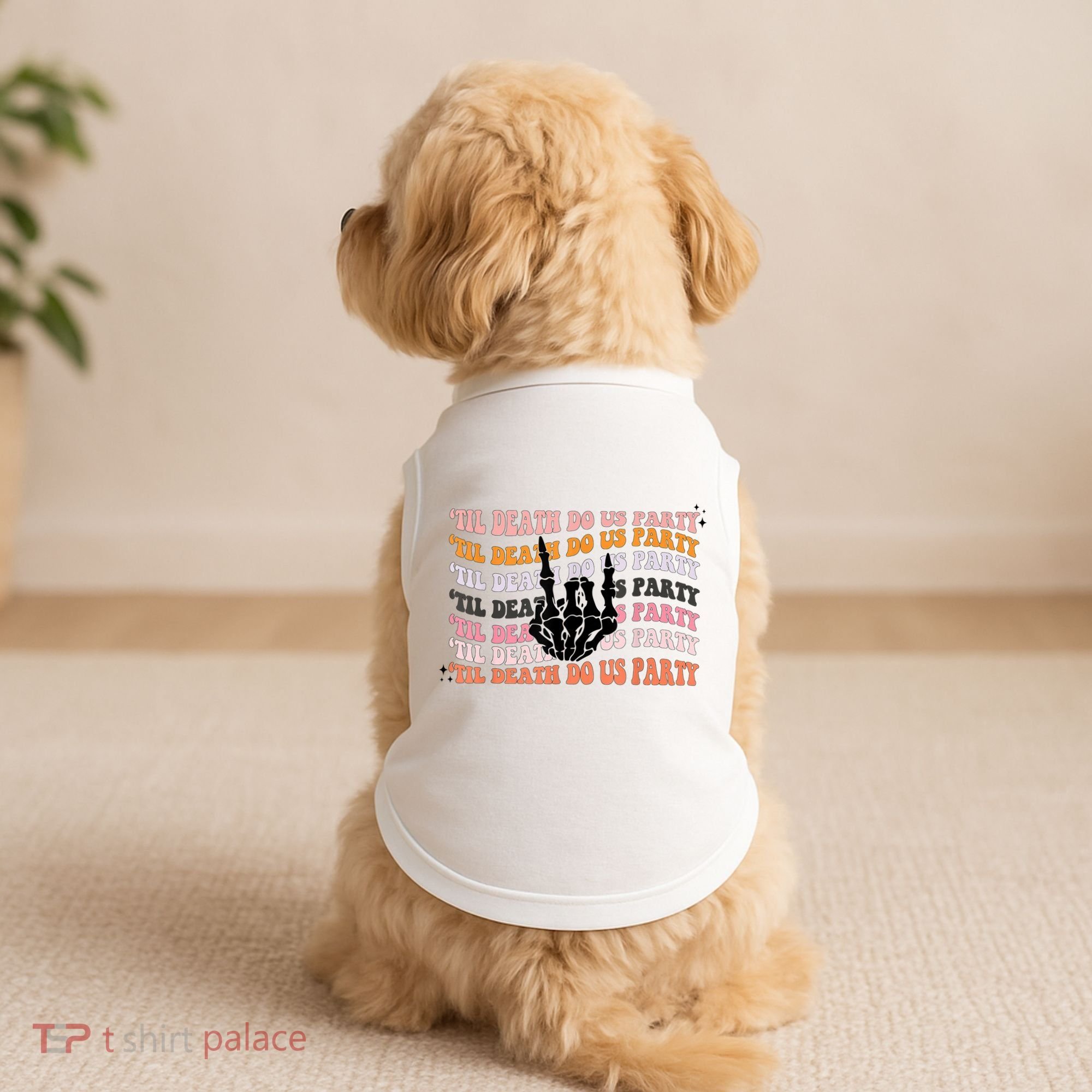 Halloween Til Death Do Us Party Bachelorette Matching Doggie Tank