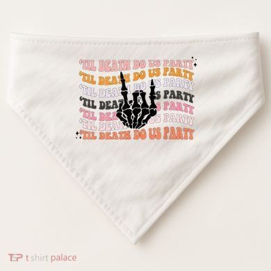 Halloween Til Death Do Us Party Bachelorette Matching USA-Made Doggie Bandana