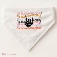 Halloween Til Death Do Us Party Bachelorette Matching USA-Made Doggie Bandana thumb 0
