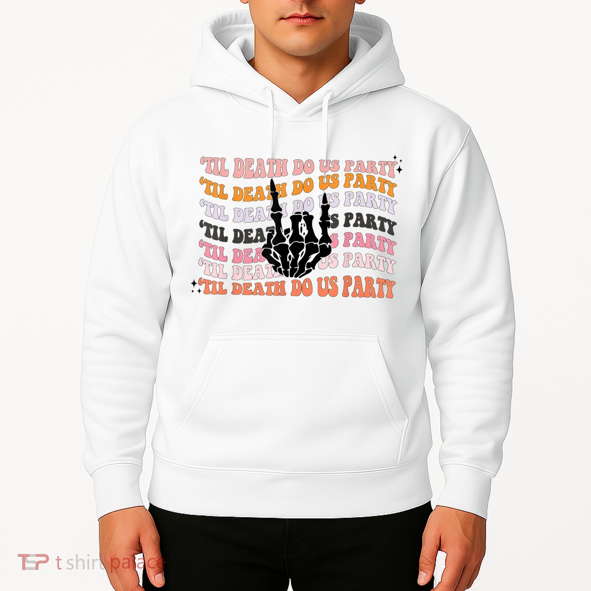 Halloween Til Death Do Us Party Bachelorette Matching Hoodie