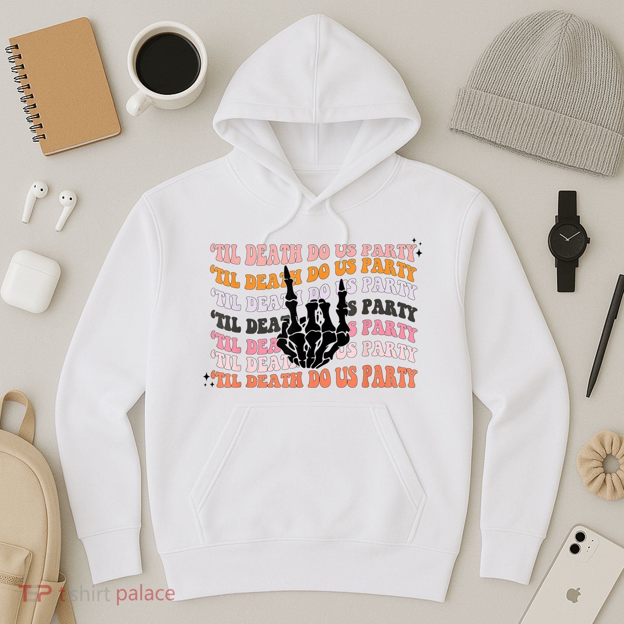 Halloween Til Death Do Us Party Bachelorette Matching Hoodie