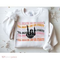 Halloween Til Death Do Us Party Bachelorette Matching Sweatshirt thumb 2