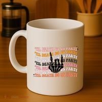 Halloween Til Death Do Us Party Bachelorette Matching Coffee Mug thumb 4