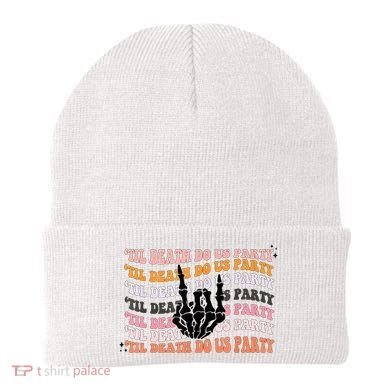 Halloween Til Death Do Us Party Bachelorette Matching Beanie