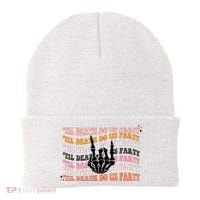 Halloween Til Death Do Us Party Bachelorette Matching Beanie thumb 0
